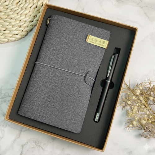 【團購商品，10組起做】元智旅行手札書寫禮盒_霧黑組/皮革組(可混色)