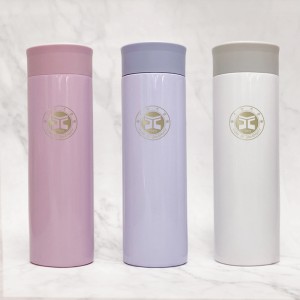【團購商品，10個起做】YZU校徽款療癒系304輕巧保溫瓶300mL_粉紫/粉藍/珍珠白(可混色)