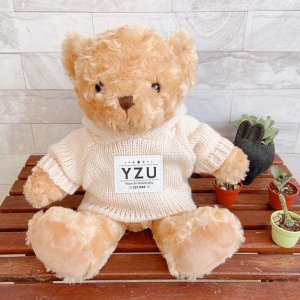 【團購商品，10隻起做】YZU微笑小熊_奶油米