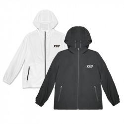 【團購商品，20件起做】YZU輕量機能防潑水風衣外套_白/黑(可混色)