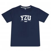【20件起做，可來圖客製】YZU經典款純棉短T_深藍