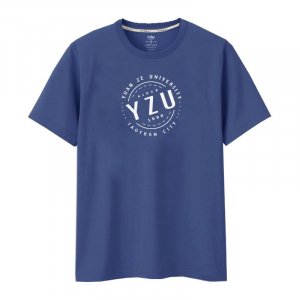 【20件起做，可來圖客製】YZU莫蘭迪色系純棉短Ｔ_霧霾藍